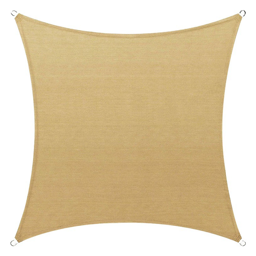 Четырехугольная солнцезащитная сетка для наружного использования, изготавливаемая из высокоплотного полиэтилена (HDPE), с усиленной треугольной структурой и плотной текстурой.