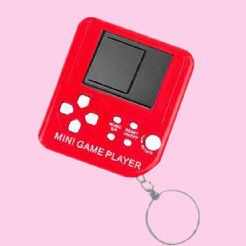 Mini máquina de juego electrónica de mano Tetris máquina de juego de descompresión nostálgica juguete regalo creativo llavero