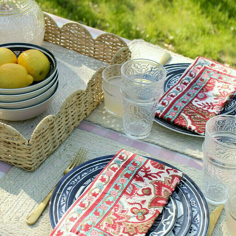 Bandeja de ratán bandeja de té Mesa doméstica bandeja de almacenamiento taza de agua bandeja de taza de té sala de estar japonesa bandeja de té merienda bandeja de frutas