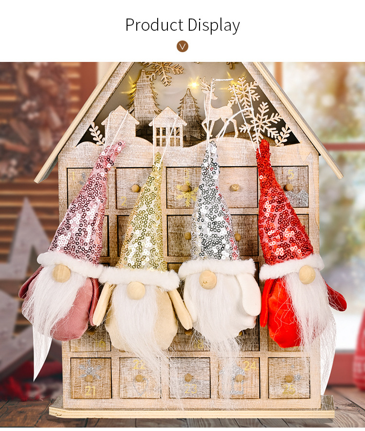 50g Weight Christmas Festival New Christmas Sequined Hat Rudolph Doll Pendant Wholesale Nihaojewelry 5