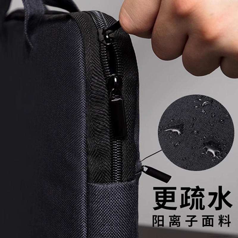 Bolsa de archivo a4 bolsas de mano bolsas de información bolsas de computadora maletín bolsas de lona de negocios cremallera oficina multicapa para hombres