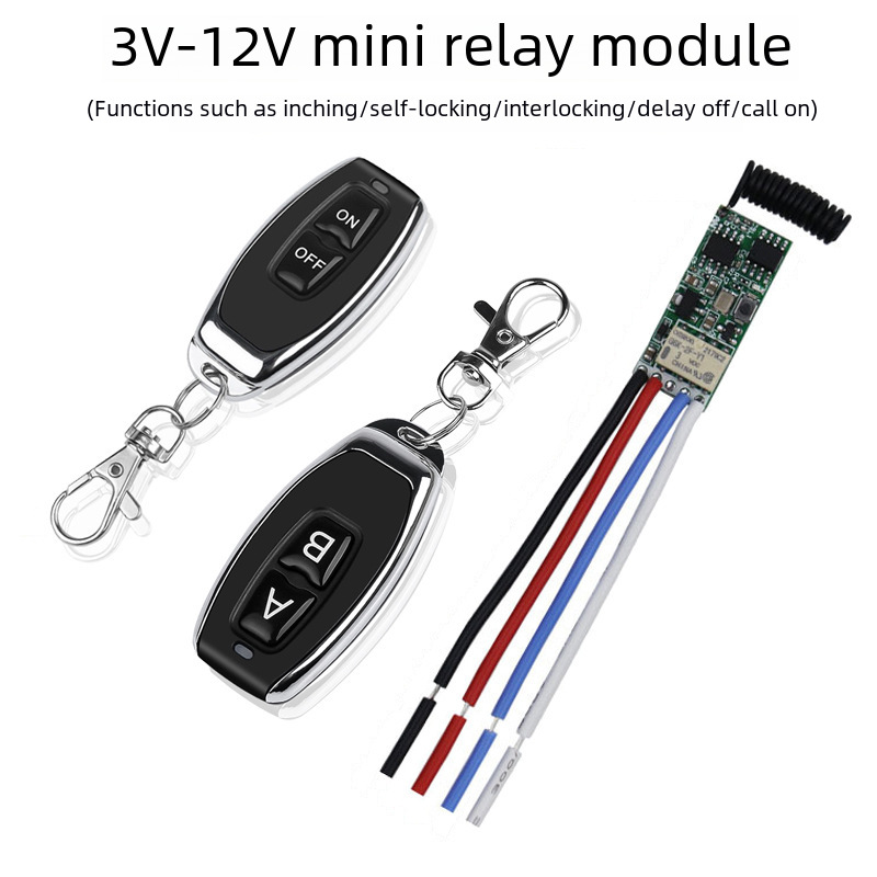 DC 3V 6V 12V 24V Wireless Remote Mini Relay Module Normally Open/Normally Closed Remote Switch