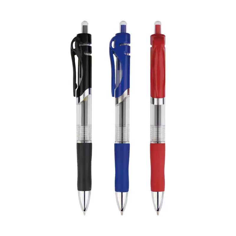 按动中性笔 办公商务签字笔 0.5mm碳素笔学生考试水笔批发