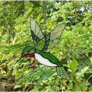 Factory in stock colored glass crafts bird hummingbird pendant window ornaments all handmade creative gifts