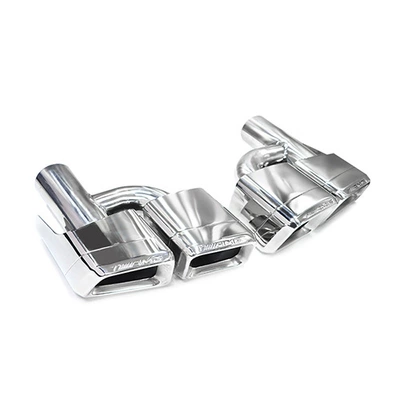 Suitable for Mercedes-Benz W212 Tail Car muffler - 1-pair-of-r-style-silver-mouthpieces