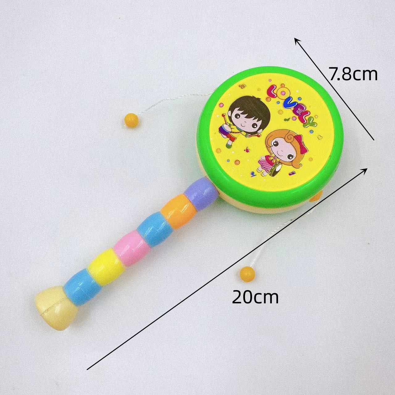 Juguetes para niños bebés y niños pequeños tambores de dibujos animados de plástico tambores de mano tambores de campana de 2 yuanes lotes de grandes almacenes