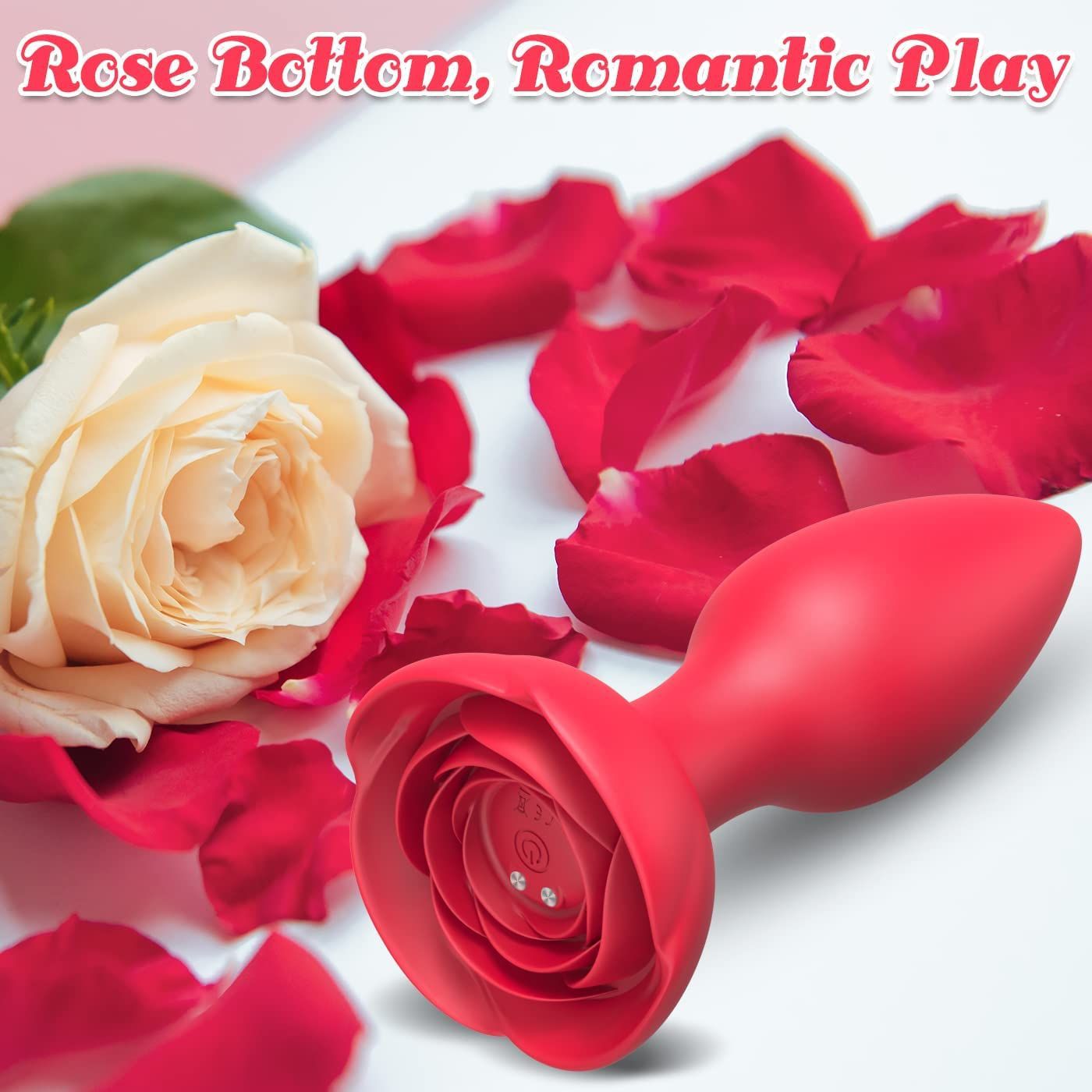Sex toys rose anal plug for men and women universal 10 frequency…