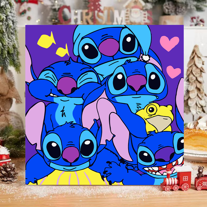 Disney DIY serie de animación de pintura al óleo digital Pokémon niños simple relleno de pintura al óleo fábrica al por mayor