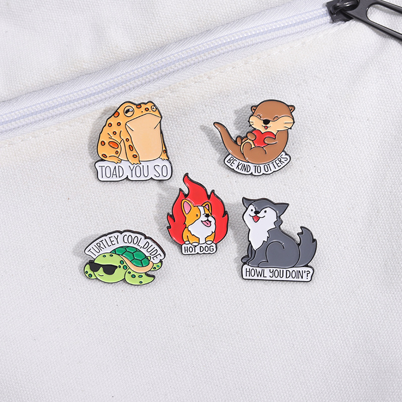 7g Weight Cartoon Style Simple Style Pin Tortoise Letter Frog Alloy Stoving Varnish Unisex Brooches