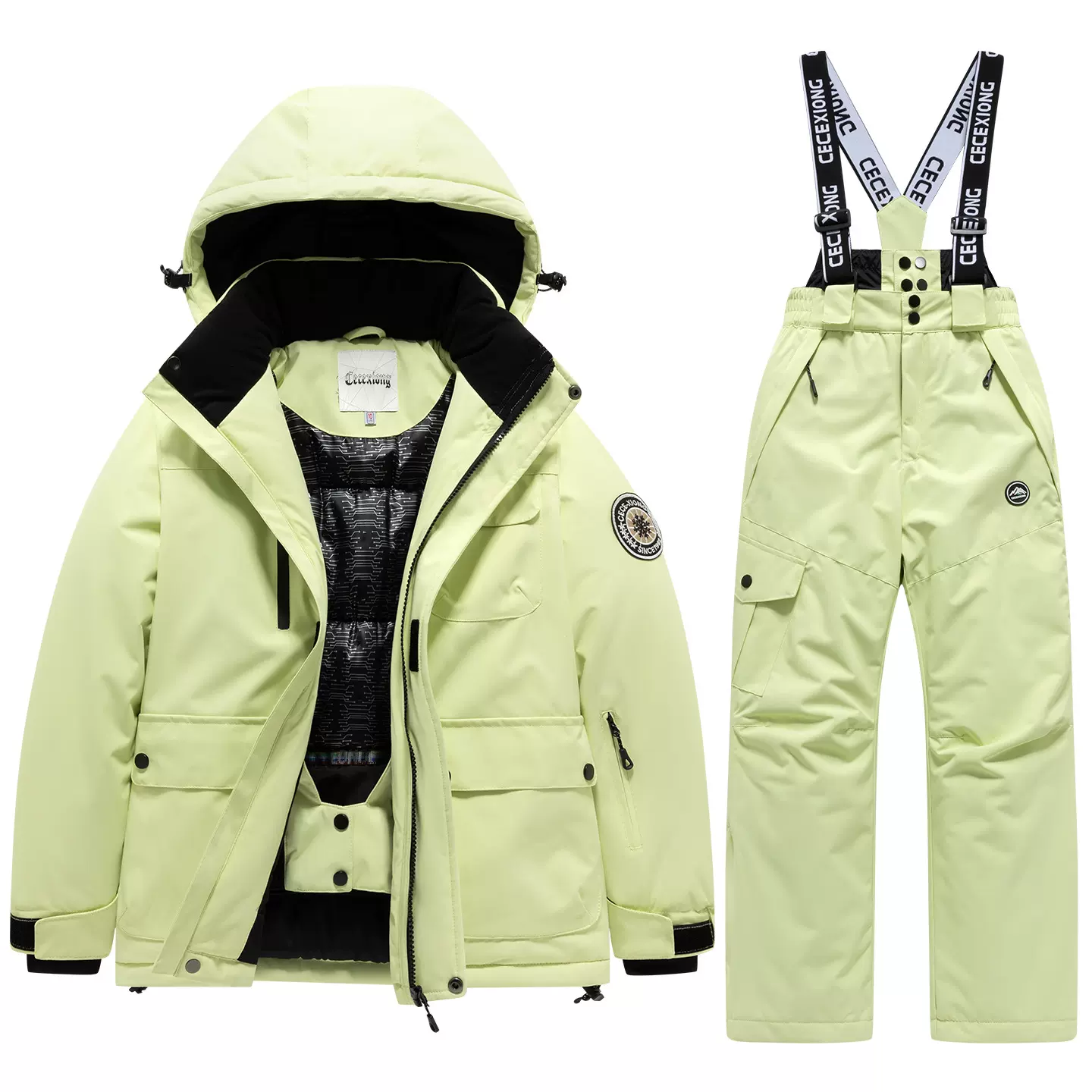 2025新款儿童滑雪服男女中大童雪乡旅游滑雪专业套装全套跨境外贸
