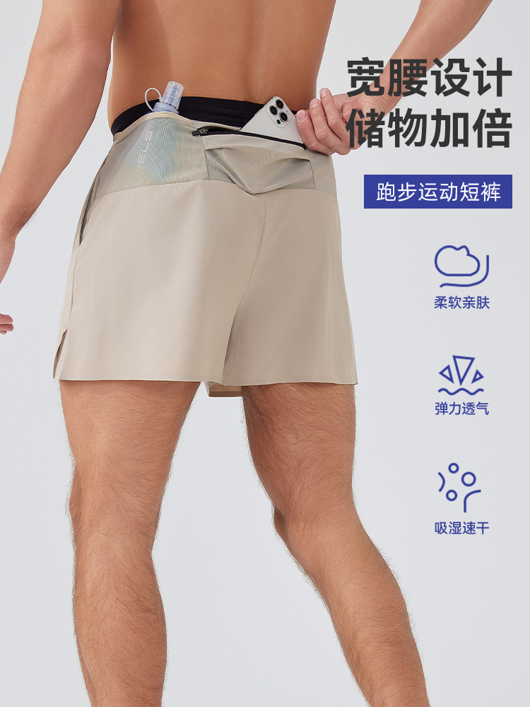 Pantalones cortos deportivos transfronterizos pantalones cortos transpirables de verano de secado rápido pantalones de tres puntos para hombres 100 pantalones cortos de Maratón de fitness y pantalones cortos casuales