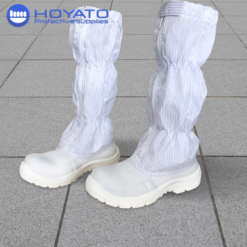 防静电长筒无尘劳保鞋防滑耐磨透气轻便中底柔软舒适车间穿脱便捷