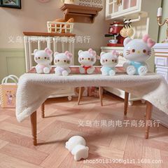 【独】迷你小鼻嘎KT猫坐姿立体公仔树脂配件挂件DIY场景捏捏配饰