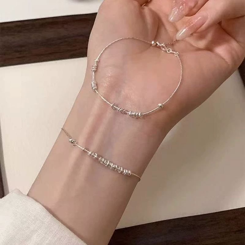Round Zircon Bracelet Beads, 925 Silver Sample, Simple Elegant Charm (Multiple Codes)
