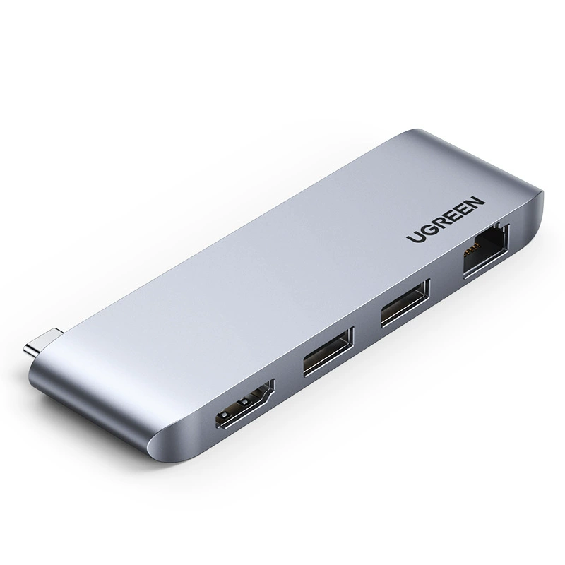 Удлинитель Type-C от绿联 с несколькими интерфейсами USB и HDMI, совместимый с Apple Air