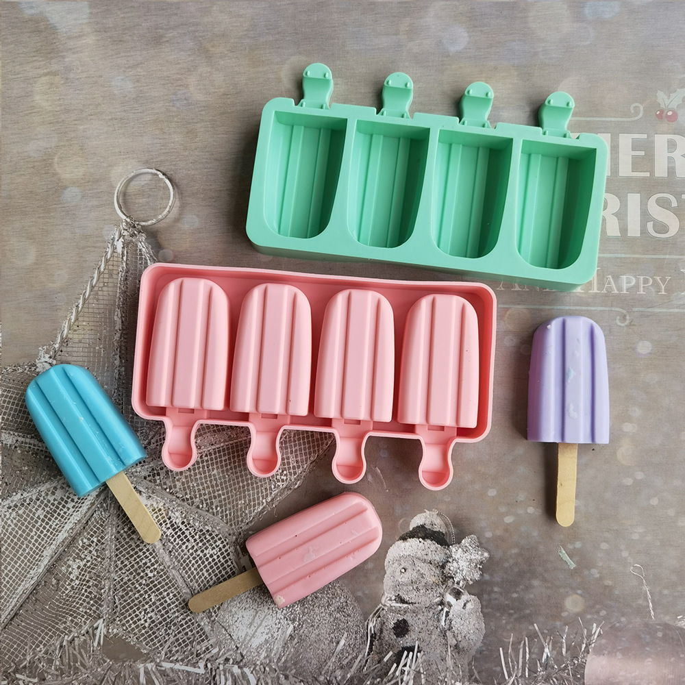 4 con doble cóncava 57 molde de silicona pastel helado pudín molde de postre jabón utensilios de cocción