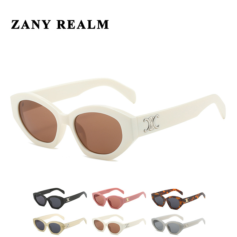 Nuevo Arco de Triunfo Lisa mismo estilo gafas de sol chica caliente en línea en vivo transfronterizo UV400 gafas de sol fabricante en stock