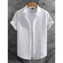 B 35803 Men's Jacquard Short Sleeve Shirt ��ʿ�Ứ�������