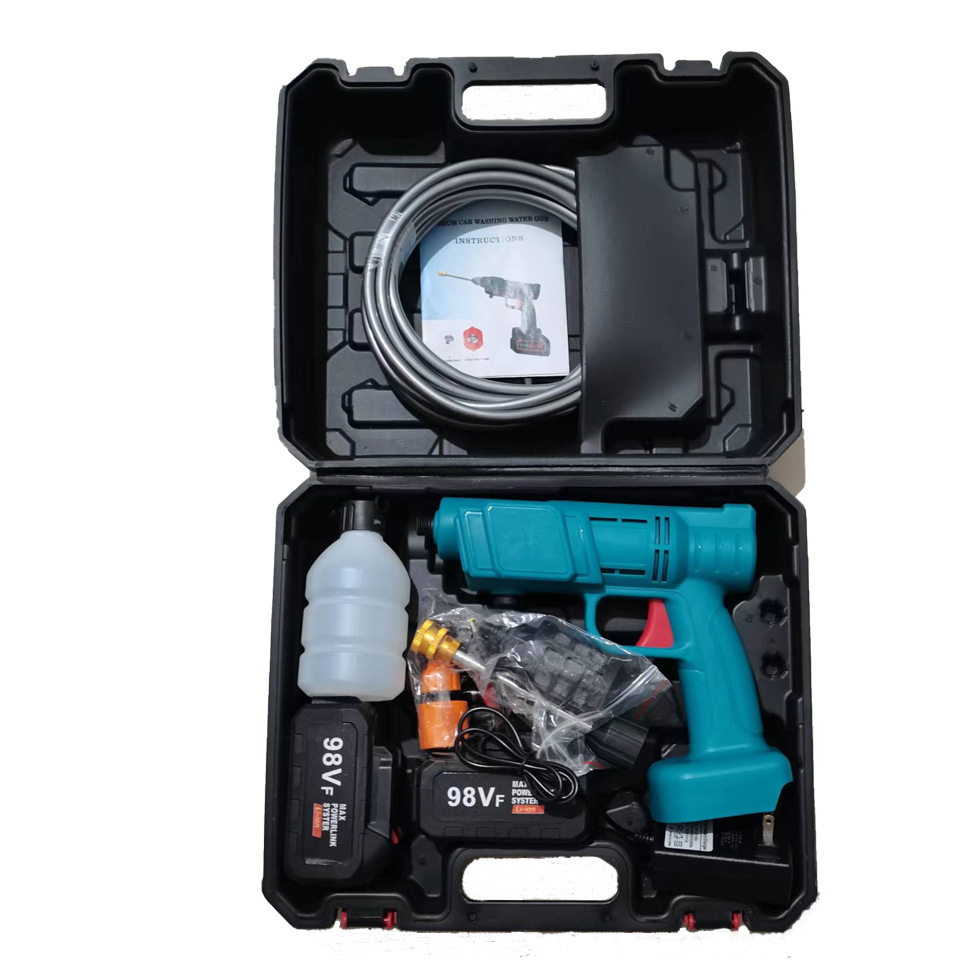 Pistola de agua de lavado de coches de alta presión inalámbrica de litio pistola de agua de lavado de coches eléctricos pistola de agua de lavado de coches de alta presión lavadora de coches