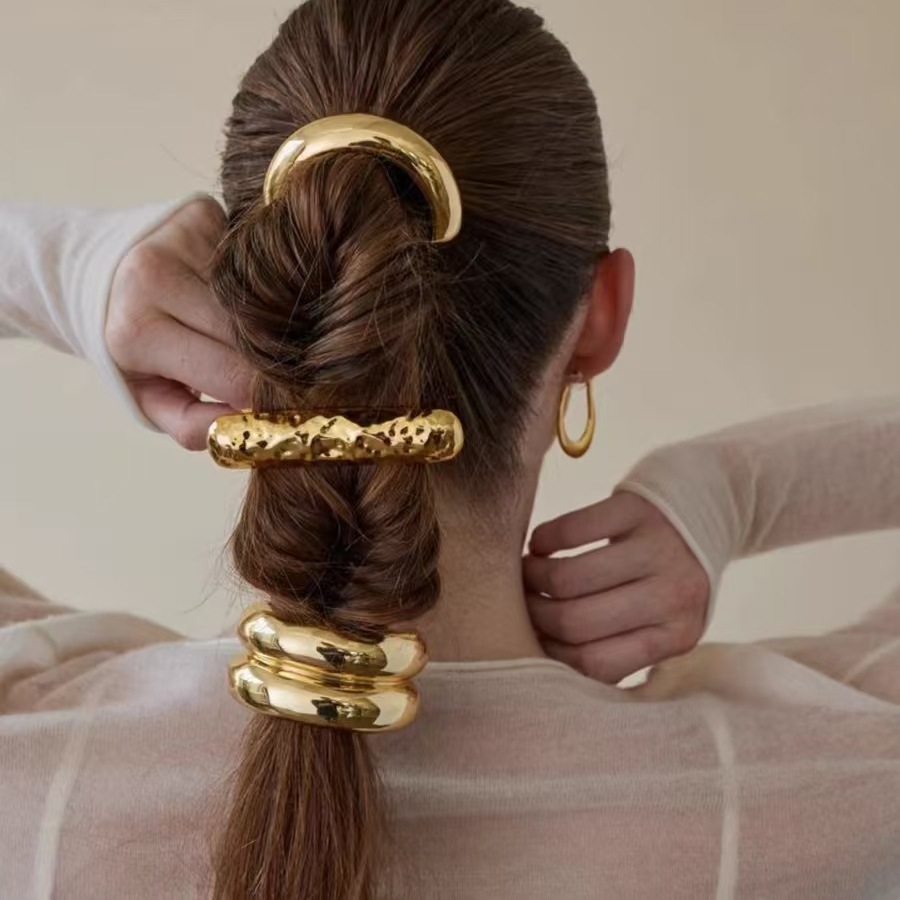 22g Weight Vintage Style Women's Knot Alloy Irregular Plating Hair Tie