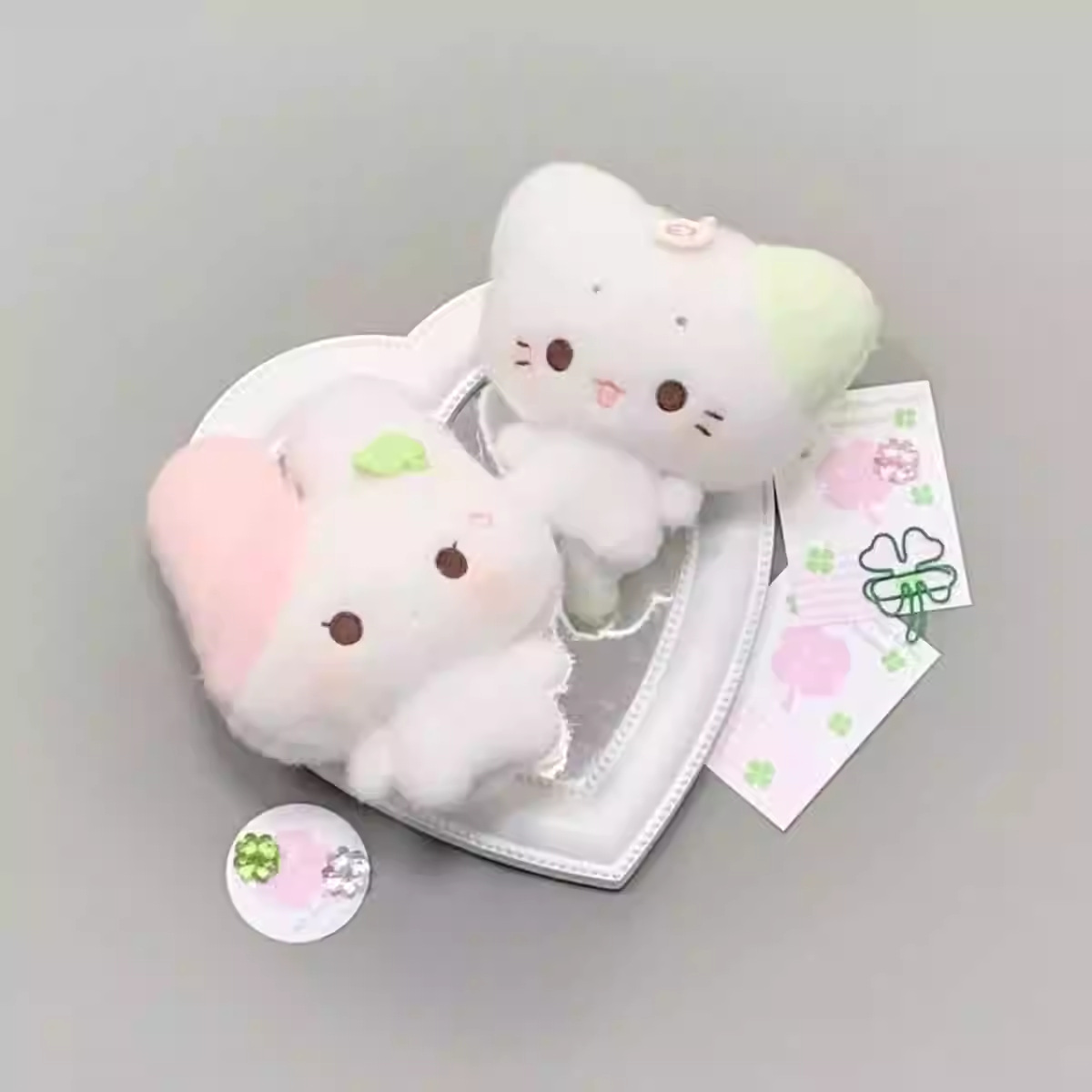 Cute pastel de pescado gatito afortunado conejo muñeca de peluche suave muñeca colgante muñeca de algodón regalo para chicas