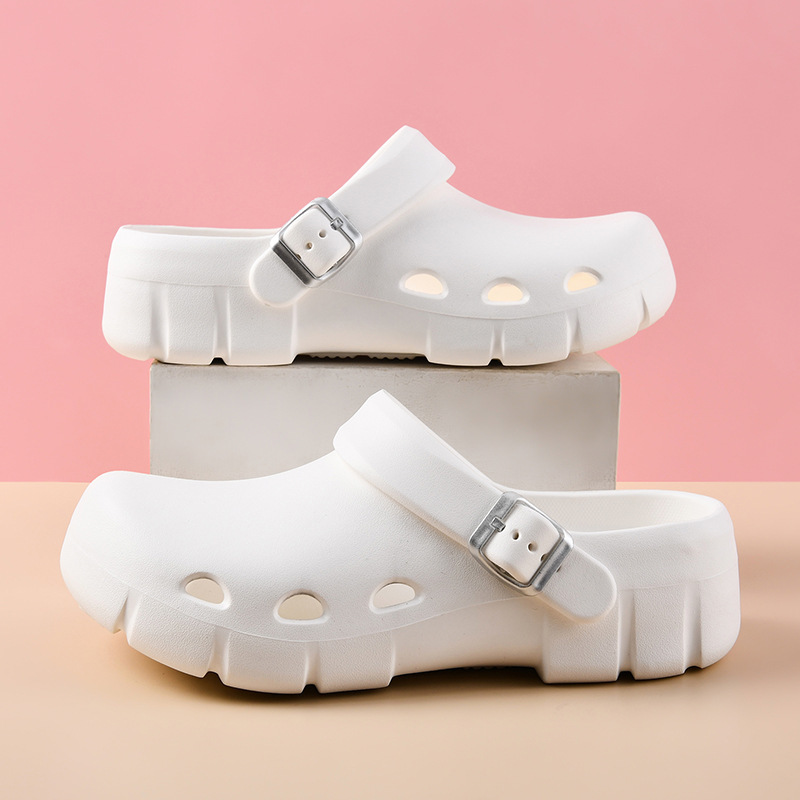 Hole Shoes Women's Summer Non-slip Wear-resistant Camping Baotou Slippers Outer Wear EVA Hollow-out Breathable Non-stinky Feet Sandals