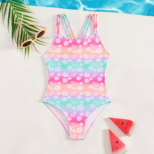 Spot foreign trade new Cuk girls one-piece swimsuit one-piece Children's swimsuit