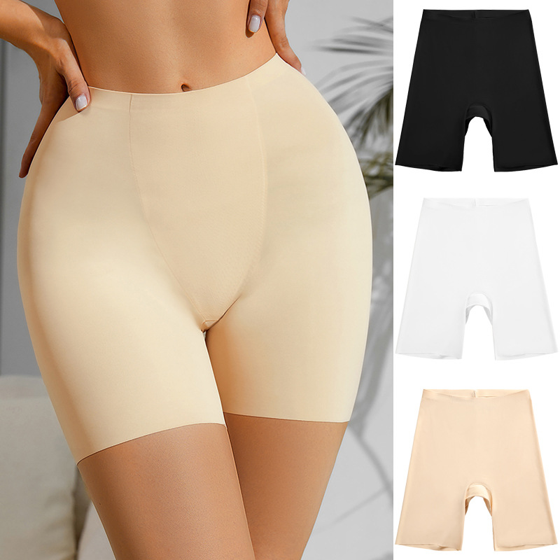 Cross-border high-waist pocketed plus-size seamless underwear thin breathable pure cotton crotch exercise quick-dry women's safety pants