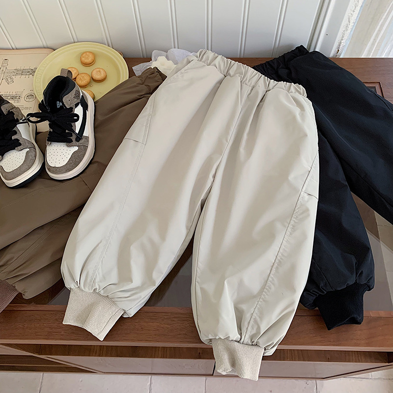 Thick Cotton Pants from Muye, Hangzhou Zhili Children's Clothing, Winter Wear for Boys, Korean Style Versatile Thick Warm Trousers