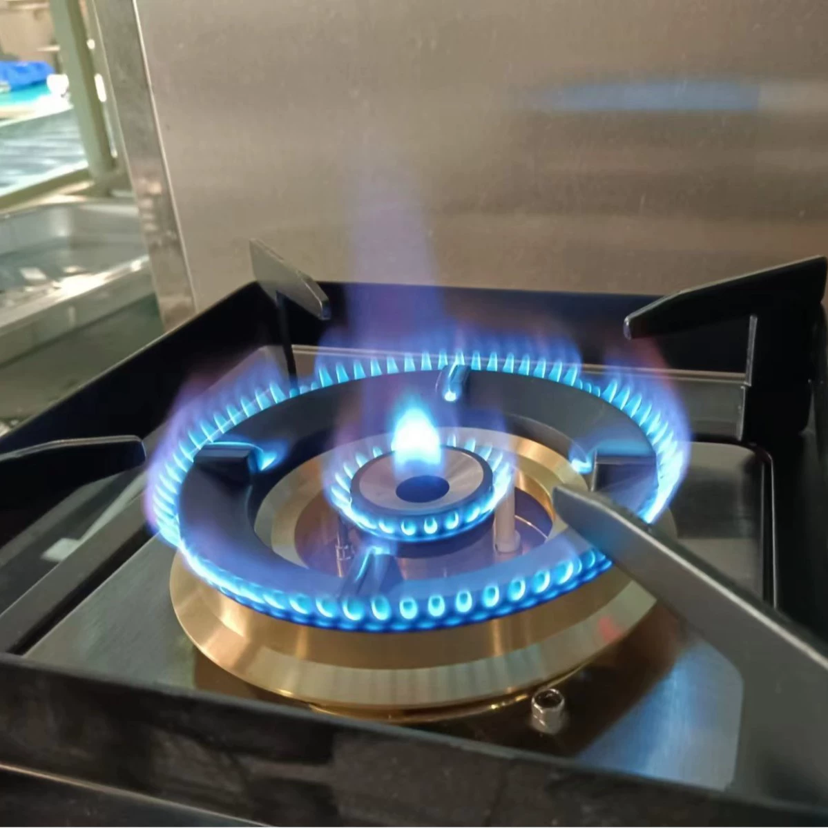 Бытовая газовая плита из природного газа и сжиженного газа, нержавеющая сталь, двупрофильная, тепловая газовая плита, одиночная конфорка