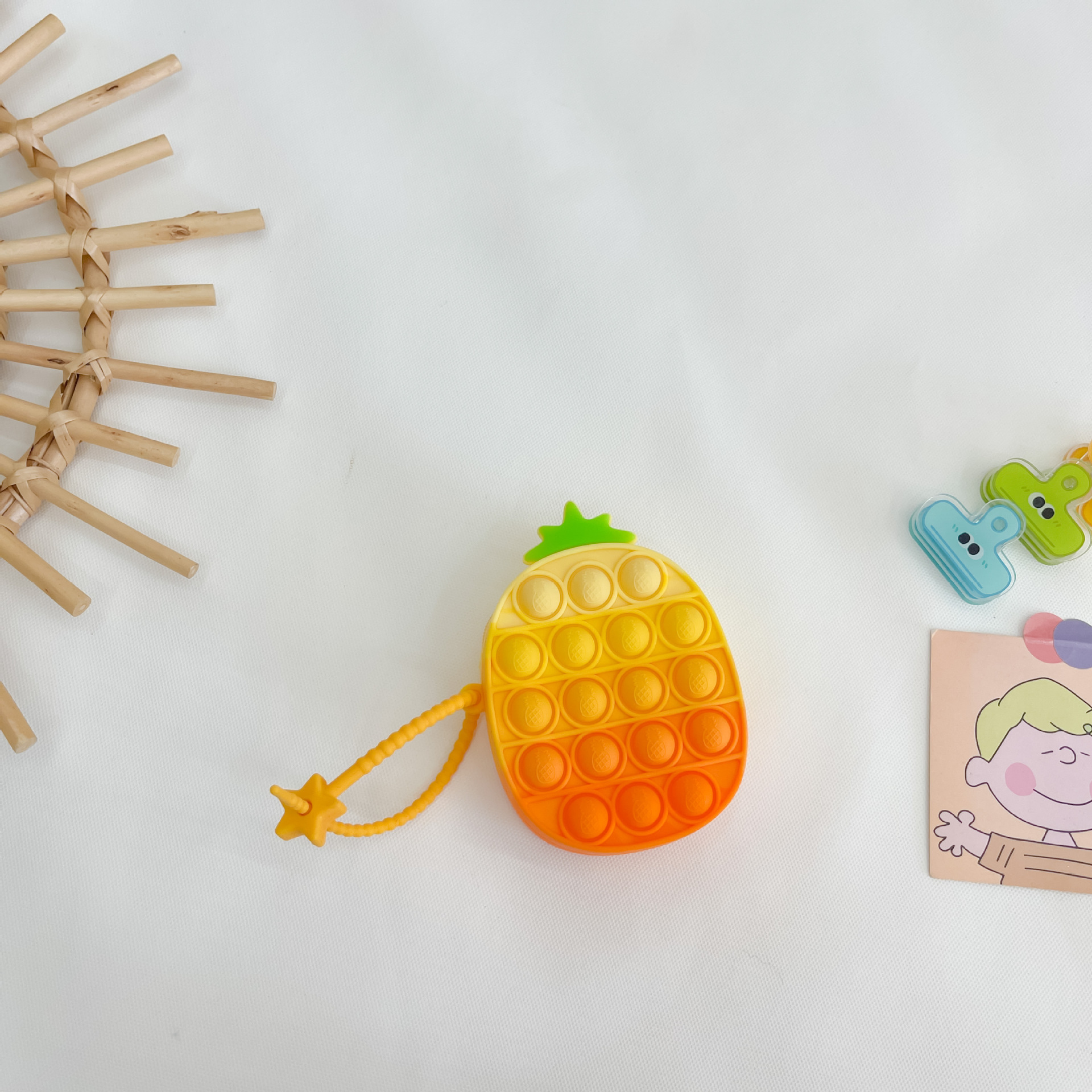 파인애플 그라데이션 옐로우 (미니 버블 동전 지갑)