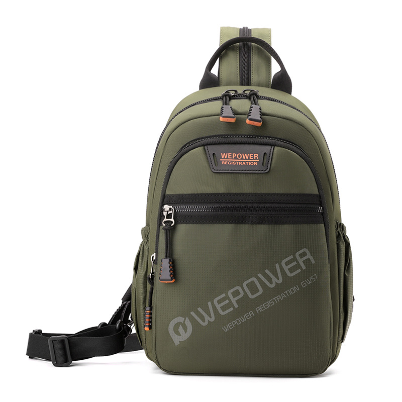 WEPOWER nuevo tipo de hombre de negocios ocio bolso de pecho, hombro de doble hombro para viajar al aire libre bolso de pecho universal