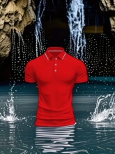 H 39724 Men's Solid Color Polo Shirt ��ɫ���������� �羳ר