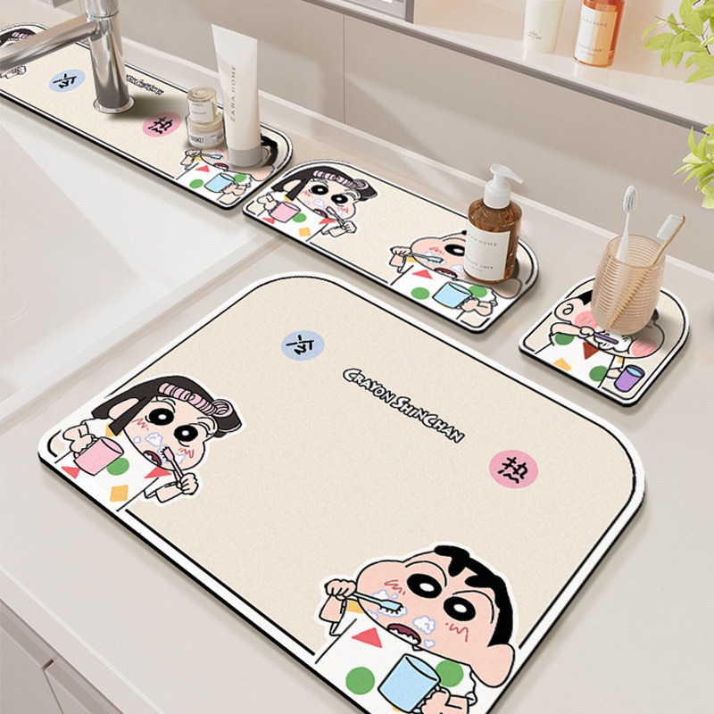 Cartoon Sink Absorbent Mat, Kitchen Faucet Drain Mat, High-End Washbasin Countertop Cup Mat Cartoon Sink Absorbent Mat, Kitchen Faucet Drain Mat, High-End Washbasin Countertop Cup Mat