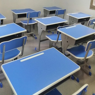 Primary and Secondary School Student Tutoring Class Desks and Chairs Manufacturer Direct Sales Training Class Desks and Trusteeship Class Double School Lift Desks