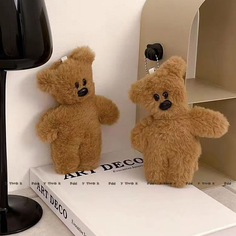 Large Mr. Bean Teddy Bear Squeaky Keychain High-Quality Gift for Girlfriend or Best Friend Plush Toy