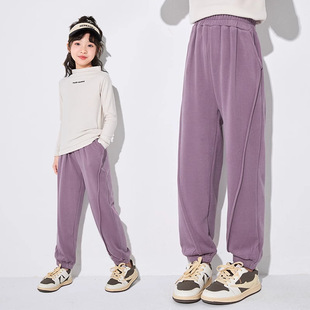 Children's Loose Fashion Leg Pants Large Children's New Casual Trousers Girls' Spring and Autumn All-match Western Style Casual Pants