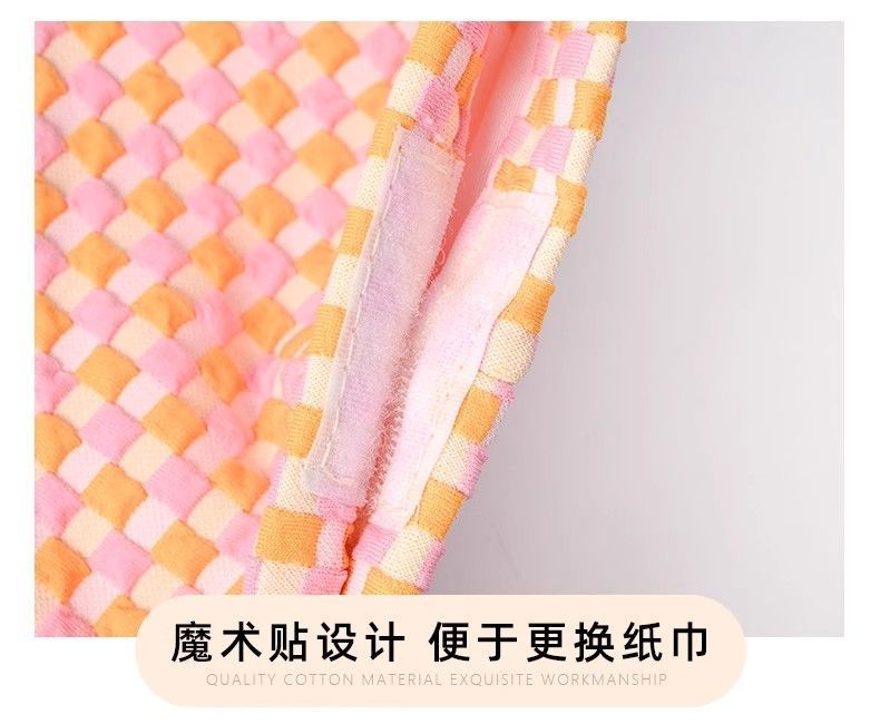 Creative Car Tissue Box Fabric High-end Car Hanging Car Paper Box Car Tissue Box Hanging Bag Popular
