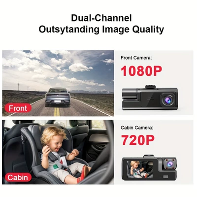 Driving recorder inspection, dual-lens wide-angle dash cam