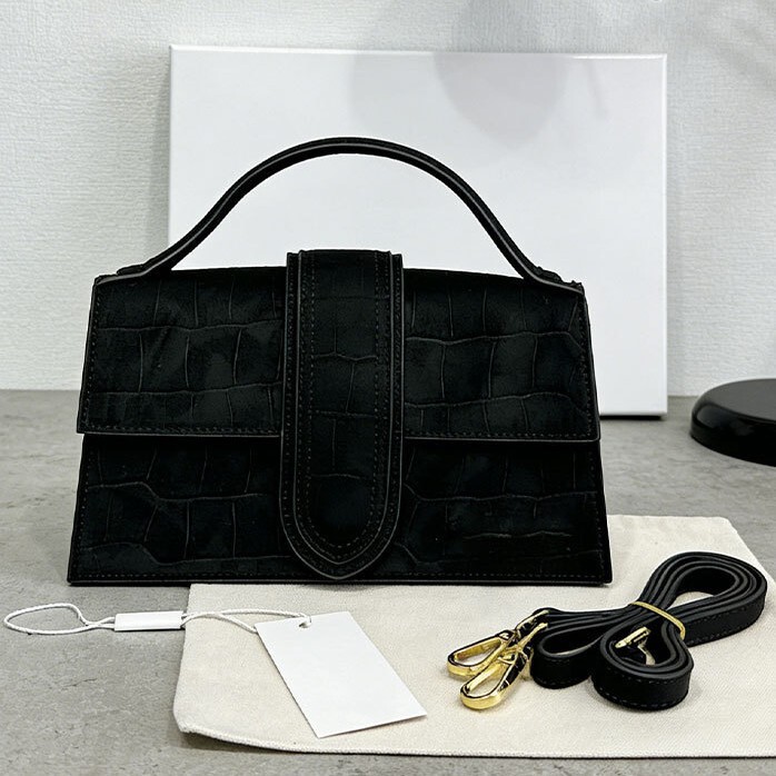 Autumn and Winter New Jacquemus Frosted High-End Handbag, Fashionable and Textured Single-Shoulder Crossbody Small Square Bag for Women, Cross-Border