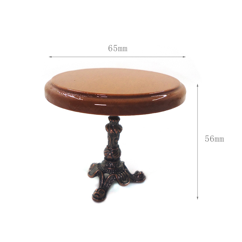 1:12 accesorios de casa de muñecas Dollhouse mini mesa de comedor nostálgica silla europea modelo de mesa simulación escena de la vida