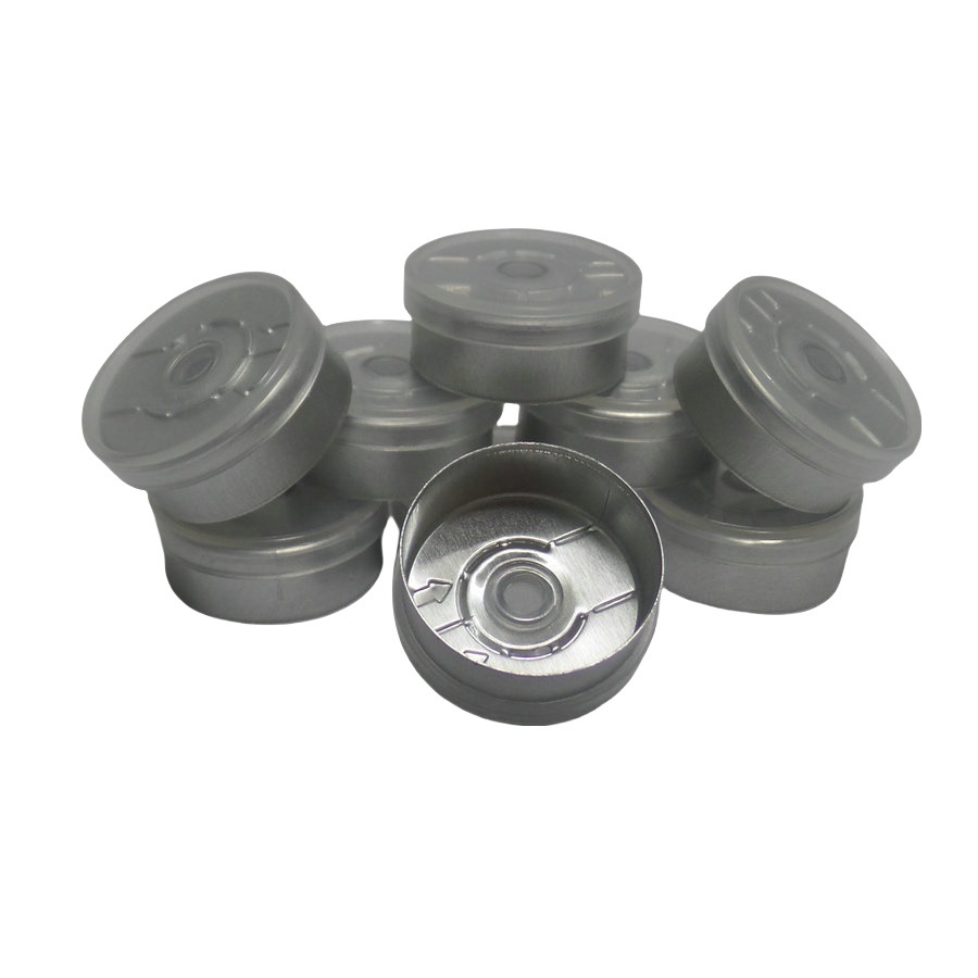 批发西林瓶铝塑盖卡口瓶铝塑组合盖20口各色透明易撕拉盖子铝盖