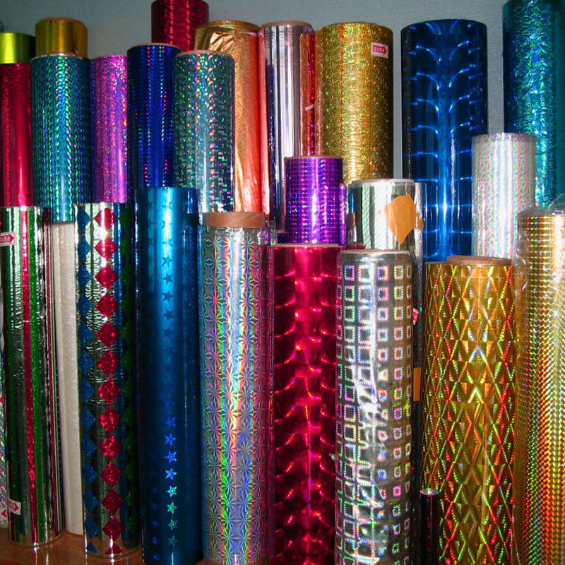 【彩艺镭射】厂家大量现货供应pvc\opp\彩色\胶袋用\加厚镭射膜