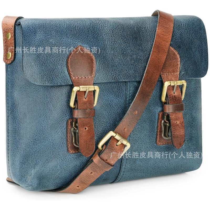Cross-border Full-grain Leather Laptop Messenger Bag Fashionable and Comfortable Portable Durable Waterproof Messenger Bag Cross-border Full-grain Leather Laptop Messenger Bag Fashionable and Comfortable Portable Durable Waterproof Messenger Bag
