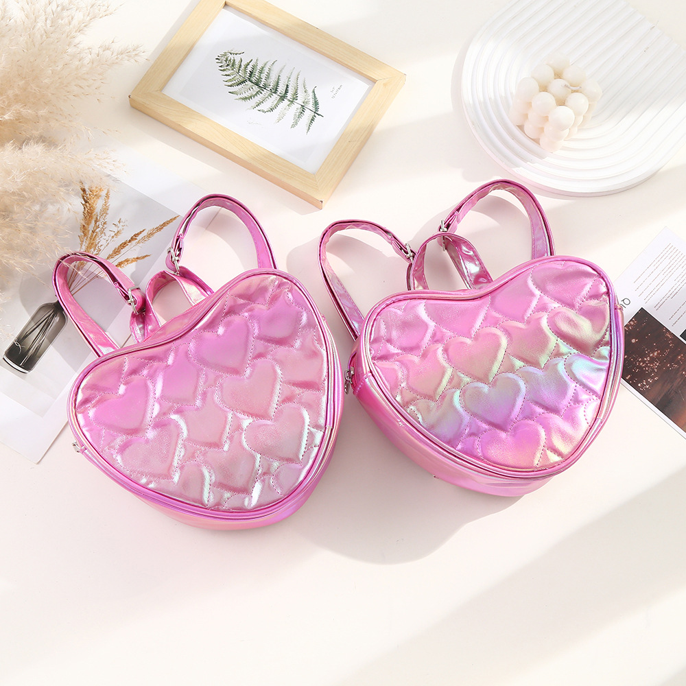 Korean Style Kidsren's Bag New Fashion Heart Girl Backpack Fashionable Girl Mini Accessories Coin Purse