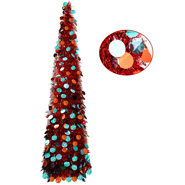 跨境圣诞树1.5米商场家用圣诞树装饰圣诞节日用品宝塔树摆件批发