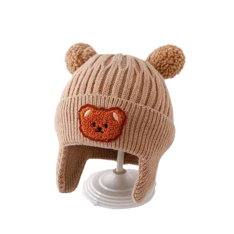 Gorro de punto para bebés abrigado y grueso, de lana – para recién nacidos en invierno, venta al por mayor.