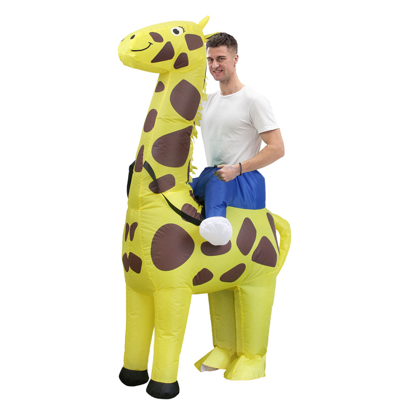 Venta caliente Traje inflable transfronterizo Dinosaurio de Halloween Alien Tyrannosaurus Rex Dress Up Ropa de actuación divertida Decoración de fiesta