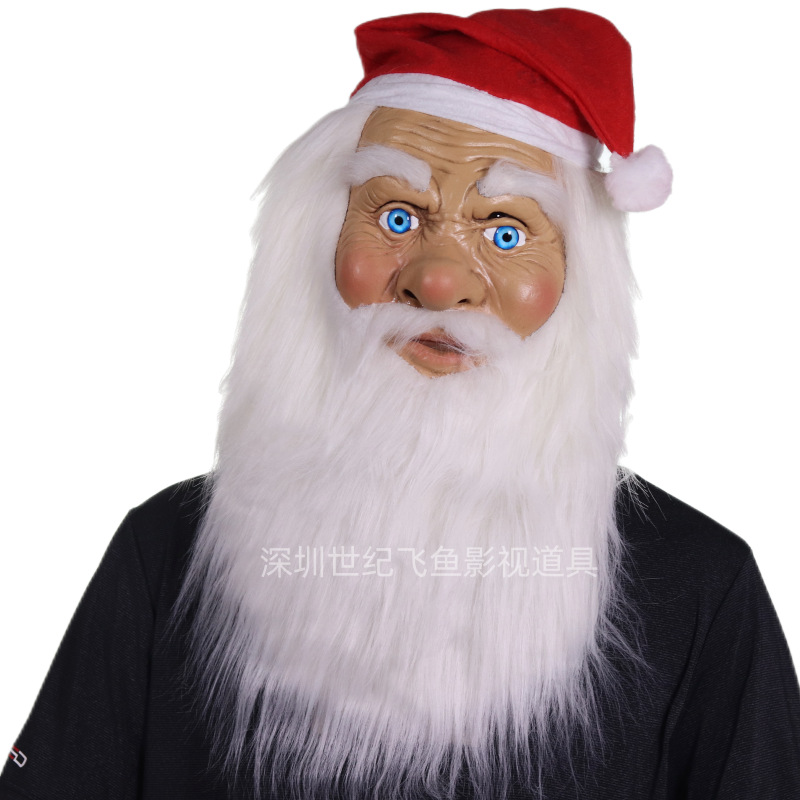 Barbudo abuelo Santa Claus látex máscara actividad del partido accesorios divertidos Navidad atmósfera Decoración