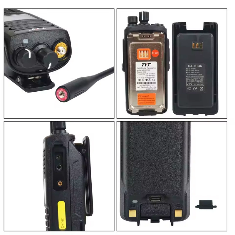 UV-390PLUS / MD390 цифровая радиостанция TYT, влагозащищённая DMR IP67, с GPS и портом Type-C